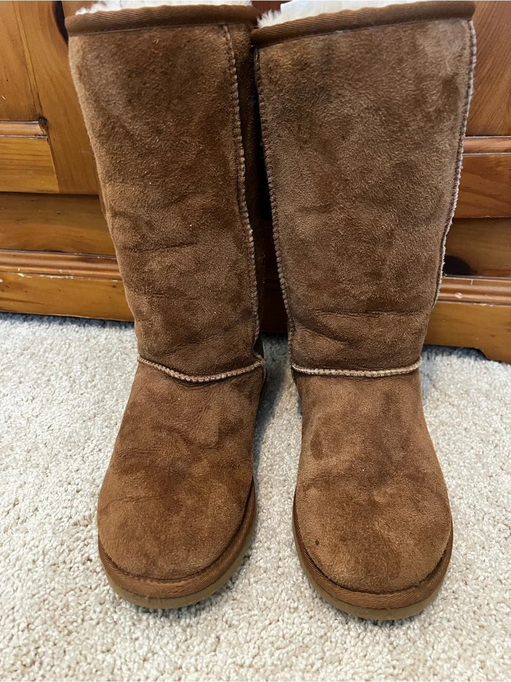 UGGS Classic Tall Shearling-Lined Boots - Brown Women’s 5